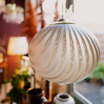 Peill & Putzler gestreepte glazen bol hanglamp | Sprinkelhop