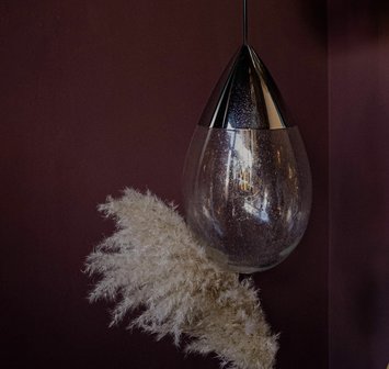 Vintage Glashutte Limburg teardrop glazen bubble hanglamp | Sprinkelhop