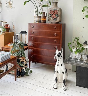 reguleren Slaapkamer Psychiatrie Vintage Deense roodbruine houten ladekastje | Sprinkel + Hop