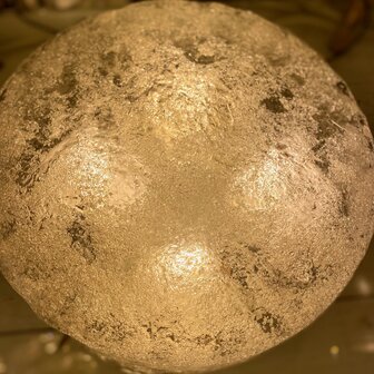 Vintage ronde Hillebrand iced glass plafonniere | Sprinkelhop