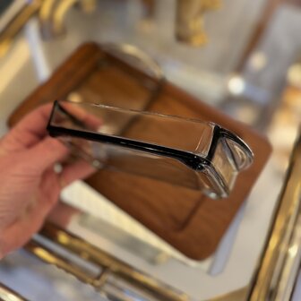 Vintage Digsmed teakhouten tray serveerschaaltjes glas | Sprinkelhop