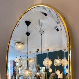 Vintage spiegel messing boogvorm | Sprinkelhop