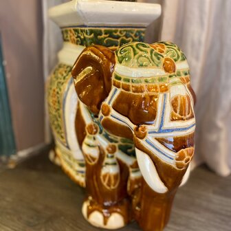 Vintage plantentafel olifant  keramiek | Sprinkelhop