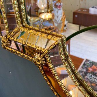 Vintage Venetiaanse moza&iuml;ekspiegel vierkant met rondingen | Sprinkelhop