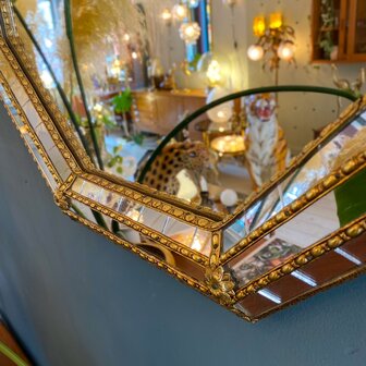 Vintage Venetiaanse moza&iuml;ekspiegel achthoekig | Sprinkelhop