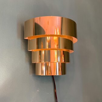 Vintage Estiluz lamel wandlamp 1980s goudkleurig | Sprinkelhop