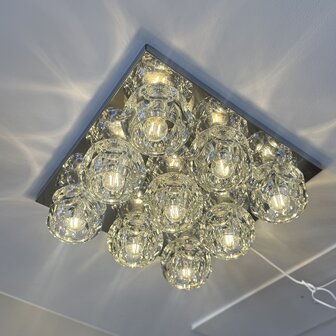 Peill &amp; Putzler XL space age plafondlamp chroom met glas | Sprinkelhop