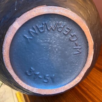 Vintage Bay Keramik West Germany vaas rood zwart 31-51| Sprinkelhop