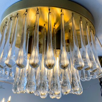 Vintage teardrop plafondlamp messing | Sprinkelhop