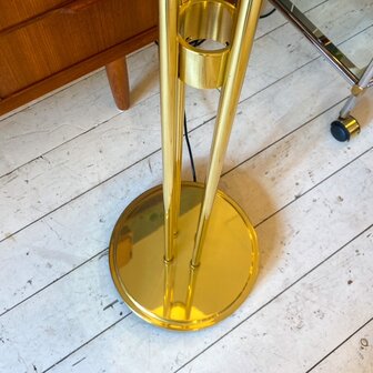 Vintage vloerlamp Glash&uuml;tte Limburg messing met melkglas | Sprinkelhop 