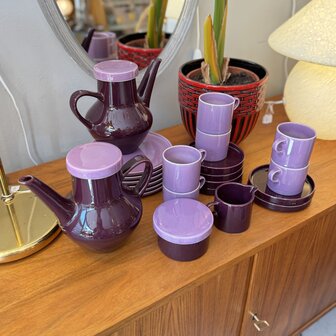 Melitta Stockholm vintage servies paars 22-delig | Sprinkelhop