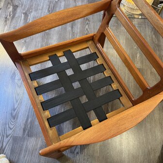 Vintage teak houten fauteuil Illum Wikkels&oslash; voor Niels Eilersen| Sprinkelhop
