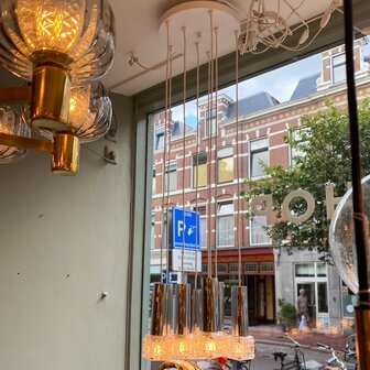 Vintage cascade hanglamp chroom met glas | Sprinkelhop