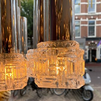 Vintage cascade hanglamp chroom met glas | Sprinkelhop