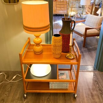 Vintage bar cart Silkenborg Denmark teak | Sprinkelhop