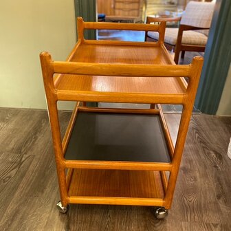 Vintage bar cart Silkenborg Denmark teak | Sprinkelhop