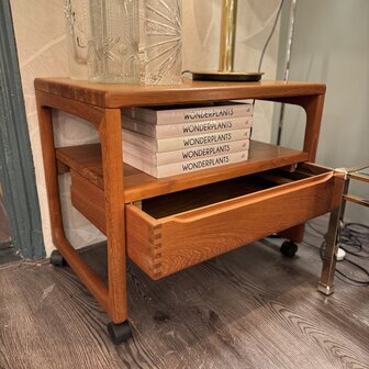 Deense teak houten trolley bar cart BR M&oslash;bler Gelsted | Sprinkelhop