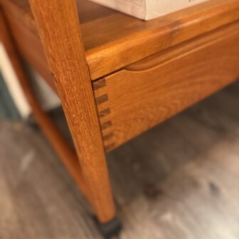 Deense teak houten trolley bar cart BR M&oslash;bler Gelsted | Sprinkelhop