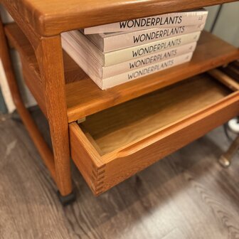 Deense teak houten trolley bar cart BR M&oslash;bler Gelsted | Sprinkelhop