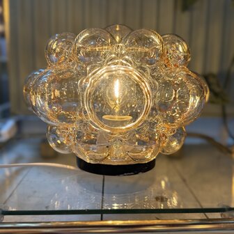 Helena Tynell ronde amber bubble glazen plafondlamp 1970s | Sprinkelhop