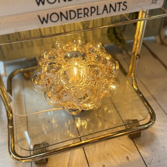 Helena Tynell ronde amber bubble glazen plafondlamp 1970s | Sprinkelhop