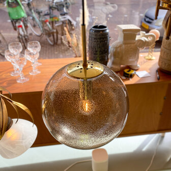 Messing glazen Glashutte Limburg hanglamp rookglas | Sprinkelhop