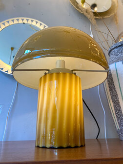 Vintage Peill &amp; Putzler paddenstoel tafellamp olijfgroen | Sprinkelhop