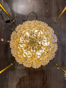 Vintage Ernst Palme plafondlamp bloemen met messing | Sprinkelhop