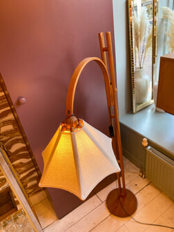 Deense Domus booglamp grenen 1970s | Sprinkelhop