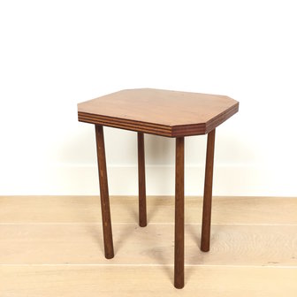 Bijzettafel hout lange poten