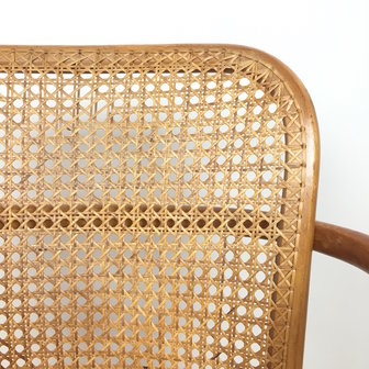 Vintage webbing Praag stoel Bentwood 811 voor Thonet