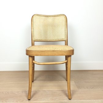 Vintage webbing Praag stoel Bentwood 811 voor Thonet