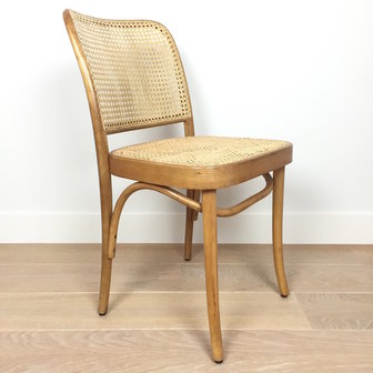 Vintage webbing Praag stoel Bentwood 811 voor Thonet