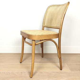 Vintage webbing Praag stoel Bentwood 811 voor Thonet