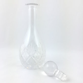 Karaf kristal rond geslepen glas Da Vinci