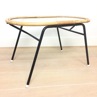 Jaren 50 rotan salontafel Roh&eacute; Noordwolde | Sprinkel + Hop 