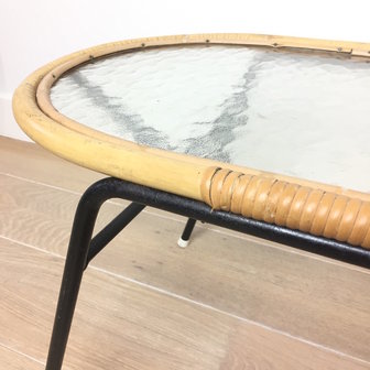 Jaren 50 rotan salontafel Roh&eacute; Noordwolde | Sprinkel + Hop 