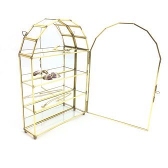 Vintage glazen hemel vitrinekastje messing | Sprinkel + Hop