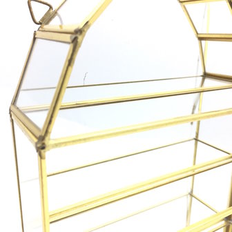 Vintage glazen hemel vitrinekastje messing | Sprinkel + Hop