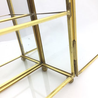 Vintage glazen hemel vitrinekastje messing | Sprinkel + Hop