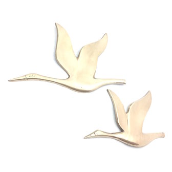 Set vintage messing wandvogels | Sprinkel + Hop