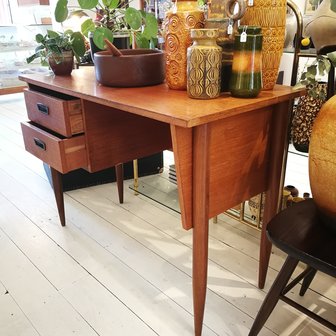 Vintage teak houten bureau 2 lades | Sprinkel + Hop