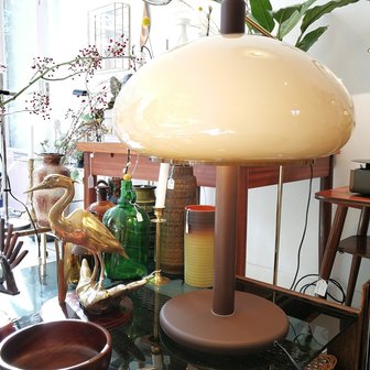 Vintage mushroom tafellamp bruin | Sprinkel + Hop