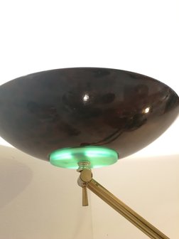 Vintage uplighter staande lamp bruin messing | Sprinkel + Hop