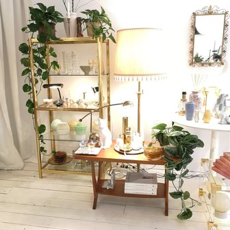 Vintage salontafel hout art deco | Sprinkel + Hop