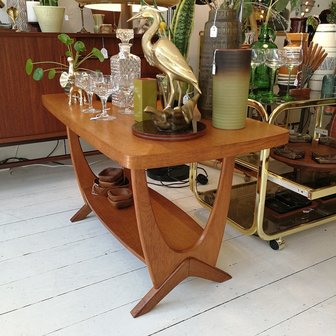 Vintage salontafel hout art deco | Sprinkel + Hop