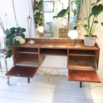 Vintage teak houten kaptafel spiegel | Sprinkel + Hop