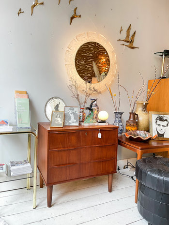 Deens teak ladekastje 3 lades vintage | Sprinkelhop