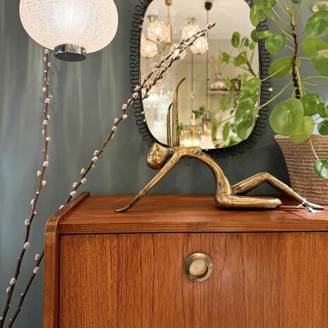 Vintage teak houten wandkast highboard | Sprinkelhop