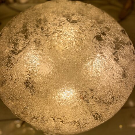 Vintage ronde Hillebrand iced glass plafonniere | Sprinkelhop